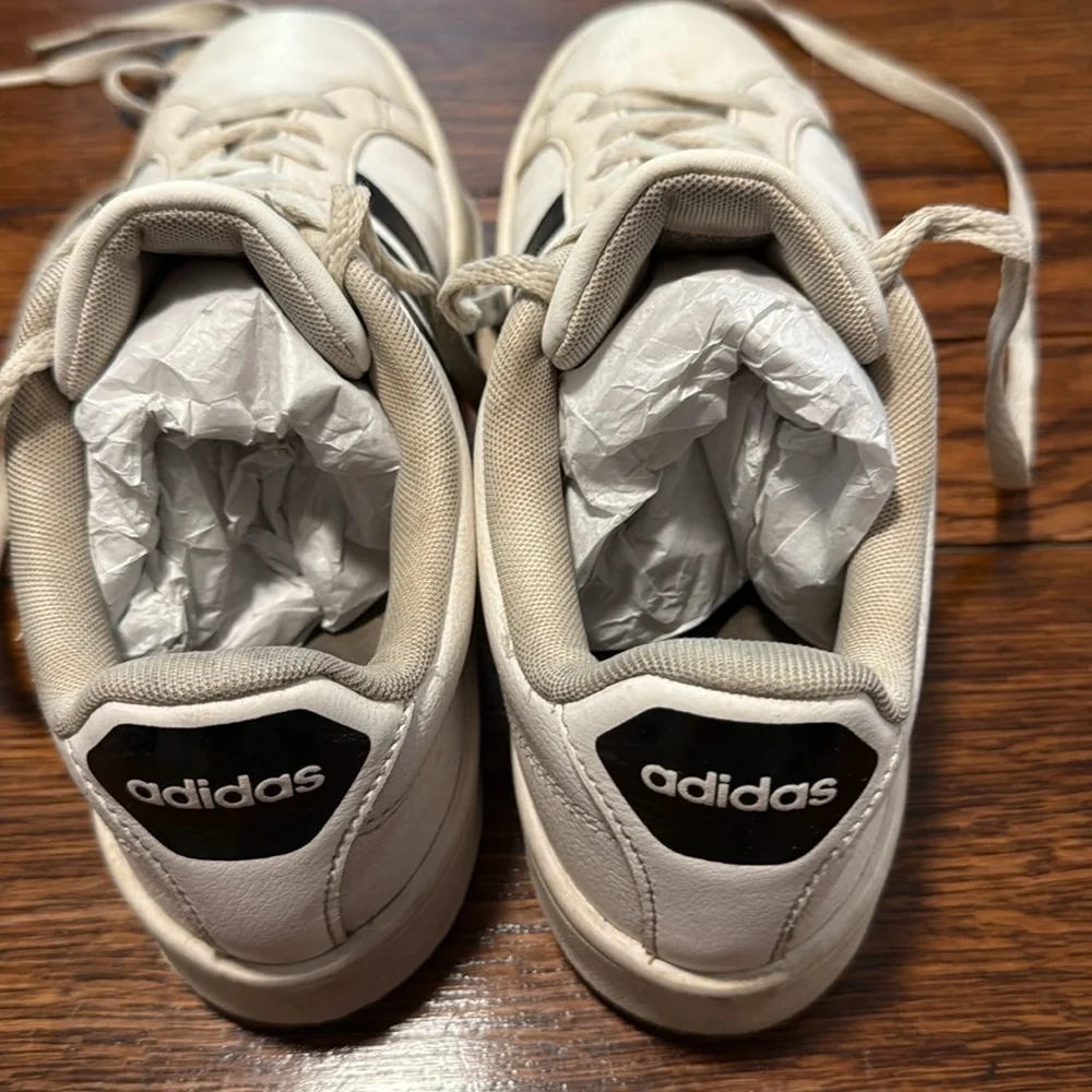 Adidas White and Black Sneakers Classic Minimalist Design